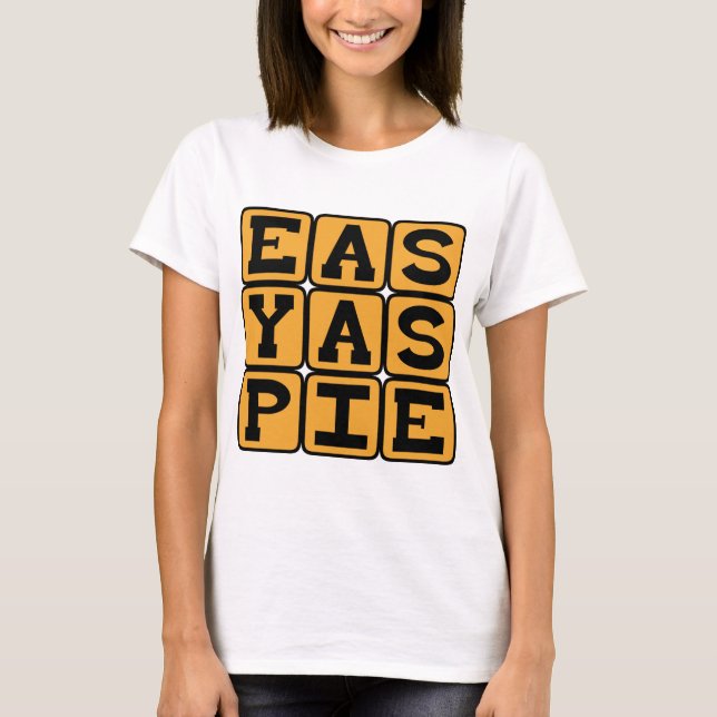 Camiseta Fácil Como Tarta, Muy Simple (Anverso)