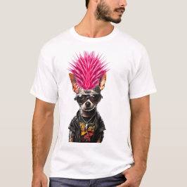 Camiseta Fácil disfraz de halloween punk rock chihuahua ros