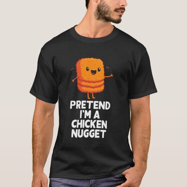 Camiseta Fácil Disfraz de Nugget de Pollo Halloween (Anverso)