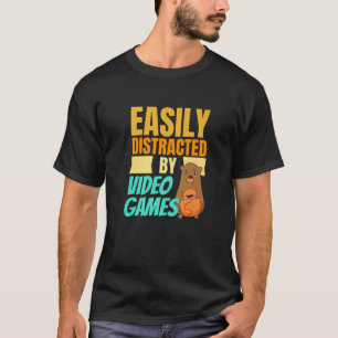 Camiseta Fácil Distración Por Nerd De Juegos De Video