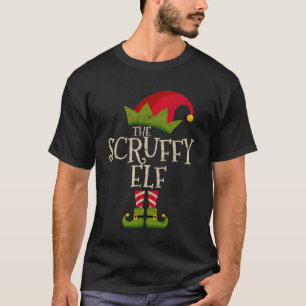 Camiseta Fácil El Scruffy Elf Costume Family Group Christma