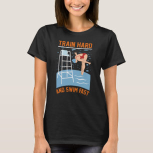 Camiseta Fácil tren y rápido baño - Diseño de nadador