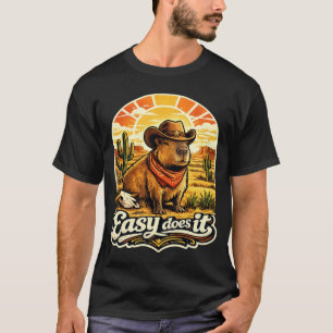 Camiseta Fácil Vaquero Capybara Desierto