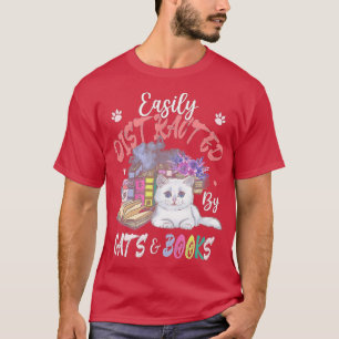 Camiseta Fácilmente distrado por amor al libro del dueño de