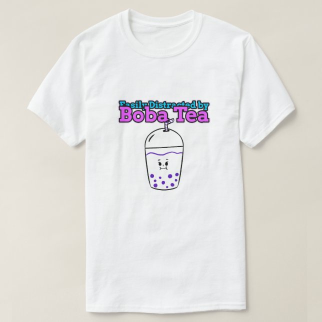 Camiseta Fácilmente distrado por boba tea T-Shirt (Diseño del anverso)