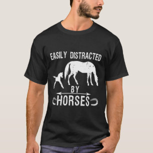 Camiseta Fácilmente Distrado Por Caballos Para Hombres Chic