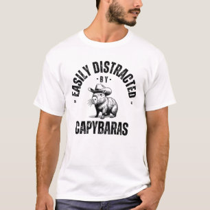 Camiseta Fácilmente distrado por Capybaras