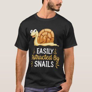 Camiseta Fácilmente Distrado Por Caracoles