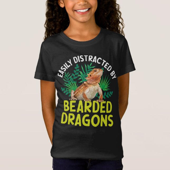 Camiseta Fácilmente Distrado Por Dragones Con Cabeza (Anverso)