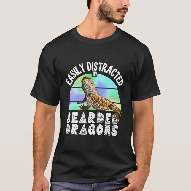 Camiseta Fácilmente Distrado Por Dragones Con Cabeza Reptil (Anverso)