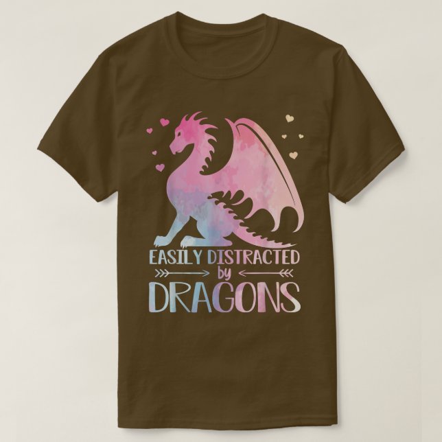 Camiseta Fácilmente distrado por Dragones Pastel Toddler G (Diseño del anverso)