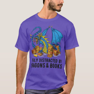 Camiseta Fácilmente Distrado Por Dragones Y Libros III