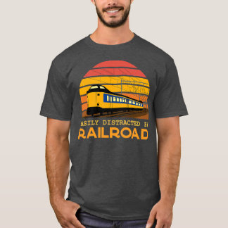 Camiseta Fácilmente Distrado Por Ferrocarril