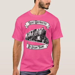 Camiseta Fácilmente distrado por la locomotora del motor de