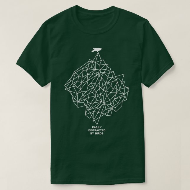Camiseta Fácilmente distrado por las aves 14 (Diseño del anverso)
