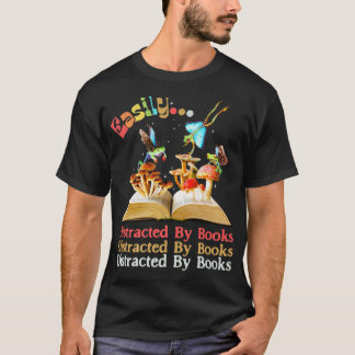 Camiseta Fácilmente distrado por libros de hongos de rana d