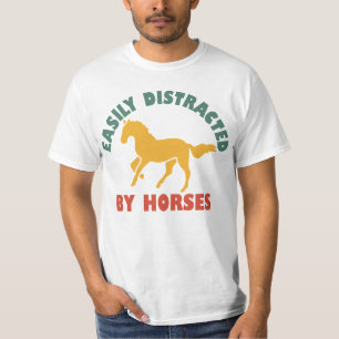 Camiseta Fácilmente Distrado Por Los Caballos