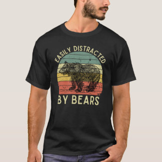 Camiseta Fácilmente distrado por los osos