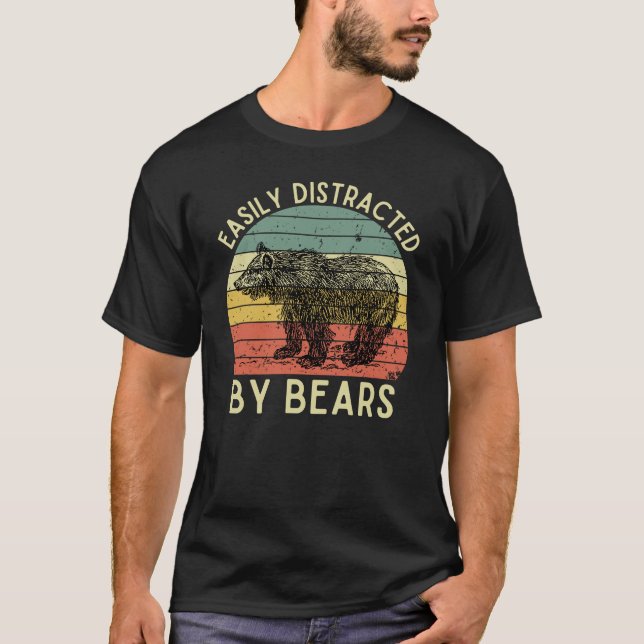 Camiseta Fácilmente distrado por los osos (Anverso)