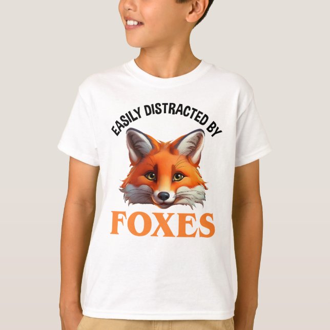 Camiseta Fácilmente Distrado Por Los Zorros (Anverso)
