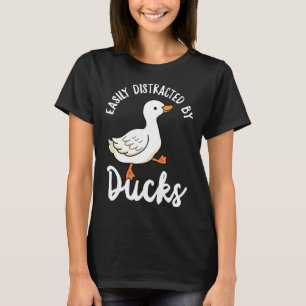 Camiseta Fácilmente Distrado Por Patos Cute Pato Caminando 