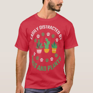 Camiseta Fácilmente distrado por perros y plantas cachorro