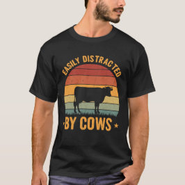 Camiseta Fácilmente Distrado Por Vacas