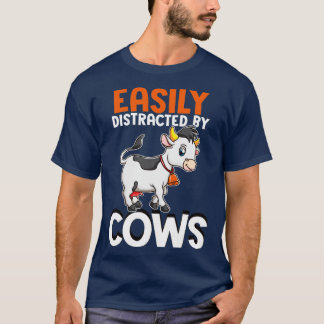 Camiseta Fácilmente Distrado Por Vacas