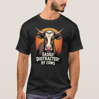 Camiseta Fácilmente Distrado Por Vacas
