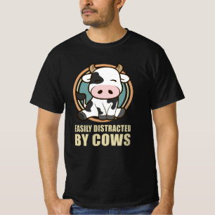 Camiseta Fácilmente Distrado Por Vacas  Regalo de los aman