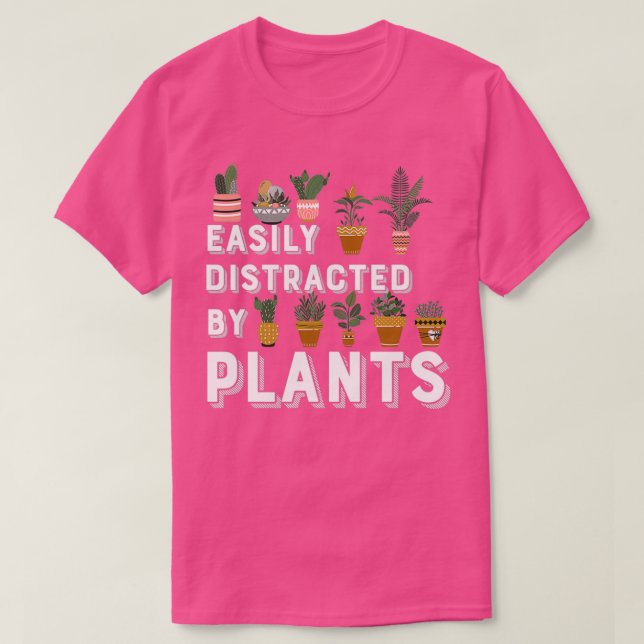 Camiseta Fácilmente Distrado Por Vegetales Vegetales (Diseño del anverso)