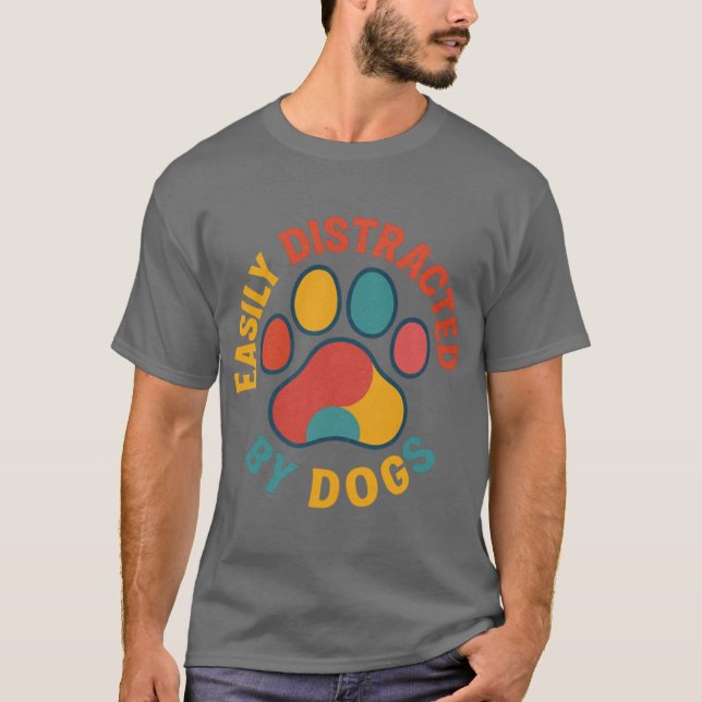 Camiseta Fácilmente Distraído divertido (Anverso)