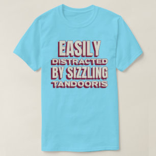 Camiseta Fácilmente Distraído Por Amante De Curry Tandoori