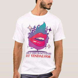 Camiseta Fácilmente Distraído Por Amante Del Curry Caliente