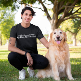Camiseta Fácilmente Distraído Por Amantes De Perros Retriev