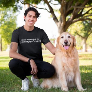 Camiseta Fácilmente Distraído Por Amantes De Perros Retriev