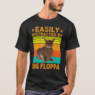 Camiseta Fácilmente Distraído Por Big Floppa Gran Gato Cara