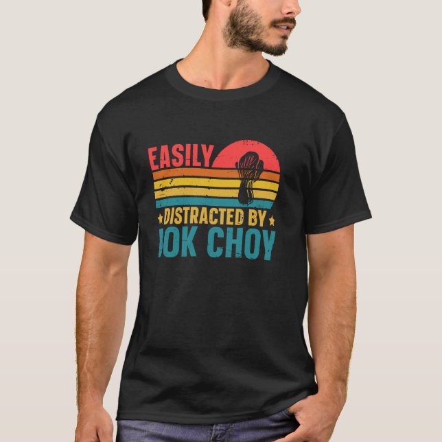 Camiseta Fácilmente Distraído Por Bok Choy (Anverso)