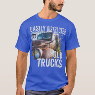 Camiseta Fácilmente Distraído Por Camionetas Antiguas Coche
