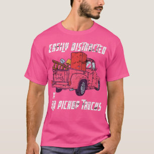 Camiseta Fácilmente Distraído Por Camionetas Antiguas De Cu