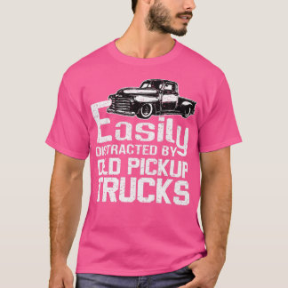 Camiseta Fácilmente Distraído Por Camionetas Antiguas De Cu