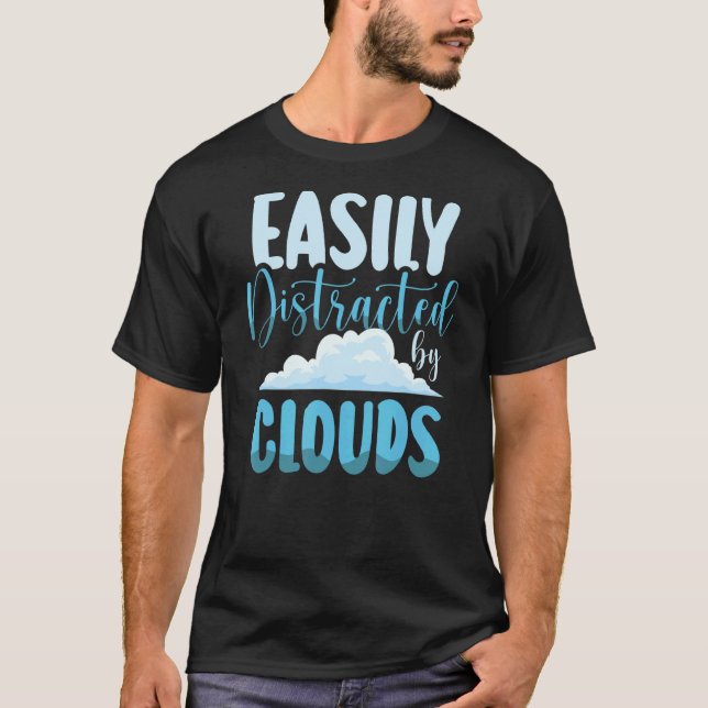 Camiseta Fácilmente Distraído Por Clouds Weather Forecast M (Anverso)