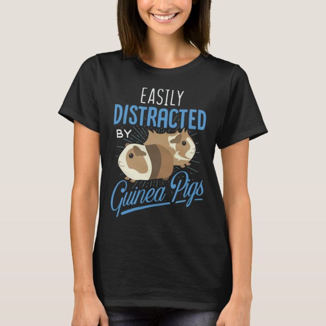 Camiseta Fácilmente Distraído Por Cuyes  Cuyes (Anverso)