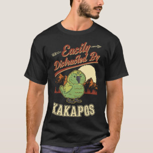 Camiseta Fácilmente distraído por el loro nocturno de Kakap