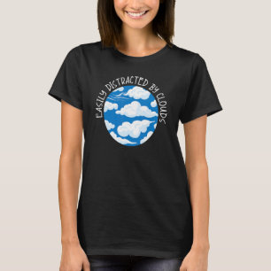 Camiseta Fácilmente Distraído Por El Meteorólogo De Nubes M