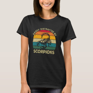 Camiseta Fácilmente Distraído Por Escorpioes, Divertido Cut