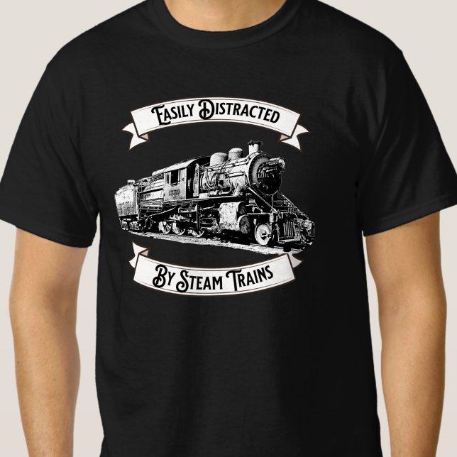 Camiseta Fácilmente Distraído Por Ferrocarril De Motor De T (Subido por el creador)