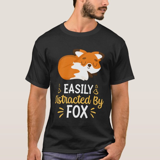 Camiseta Fácilmente Distraído Por Fox (Anverso)