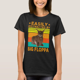 Camiseta Fácilmente Distraído Por Gato Grande Floppa Caraca