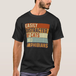 Camiseta Fácilmente distraído por Gatos y Anfibios, Amante
